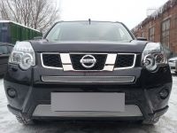 Защита радиатора Nissan X-Trail 2011- (2 шт) chrome (Фото 1)