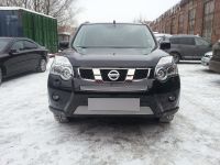 Защита радиатора Nissan X-Trail 2011- (2 шт) chrome (Фото 2)