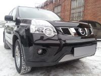 Защита радиатора Nissan X-Trail 2011- (2 шт) chrome (Фото 3)
