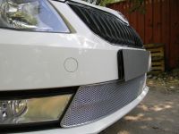 Защита радиатора Skoda Octavia А7 2013- Ambition-Elegance 2013- chrome PREMIUM (Фото 1)