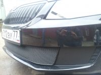 Защита радиатора Skoda Octavia А7 2013- Ambition-Elegance 2013- chrome PREMIUM (Фото 3)
