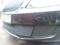 Защита радиатора Skoda Octavia А7 2013- Ambition-Elegance 2013- chrome PREMIUM (Фото 4)
