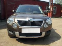 Защита радиатора Skoda Yeti 2009-2013 black PREMIUM (Фото 2)