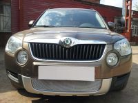 Защита радиатора Skoda Yeti 2009-2013 chrome PREMIUM (Фото 2)