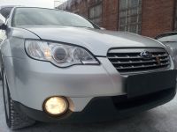 Защита радиатора Subaru Legacy/Outback рест., евр., 2007-2009 black (Фото 2)