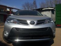 Защита радиатора Toyota Rav 4 (Комфорт, Элеганс, Престиж) 2013- black низ (Фото 1)