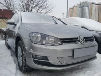 Защита радиатора Volkswagen Golf VII chrome PREMIUM (Фото 2)