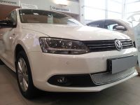 Защита радиатора Volkswagen Jetta VI 2010- chrome PREMIUM (Фото 2)