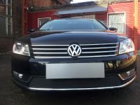 Защита радиатора Volkswagen Passat B7 black PREMIUM (Фото 1)