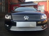 Защита радиатора Volkswagen Passat B7 chrome PREMIUM (Фото 1)