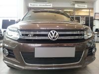 Защита радиатора Volkswagen Tiguan Sport&Style 2008- black PREMIUM (Фото 1)