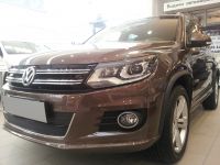 Защита радиатора Volkswagen Tiguan Sport&Style 2008- black PREMIUM (Фото 2)