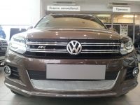Защита радиатора Volkswagen Tiguan Sport&Style 2008- chrome PREMIUM (Фото 1)