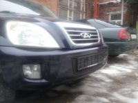 Защита радиатора Chery Tiggo (Tagaz Tingo) 2006-2012 black (Фото 1)
