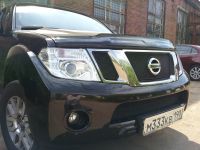 Защита радиатора Nissan Pathfinder (NAVARA) 2011- black низ (Фото 1)