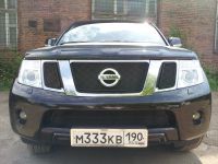 Защита радиатора Nissan Pathfinder (NAVARA) 2011- black низ