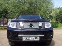 Защита радиатора Nissan Pathfinder (NAVARA) 2011-2012 chrome верх (Фото 1)