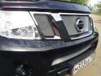 Защита радиатора Nissan Pathfinder (NAVARA) 2011-2012 chrome верх (Фото 2)