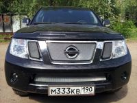 Защита радиатора Nissan Pathfinder (NAVARA) 2011- chrome низ