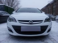 Защита радиатора Opel Astra J 2010-2012 black (Фото 1)