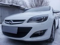 Защита радиатора Opel Astra J 2010-2012 black (Фото 2)