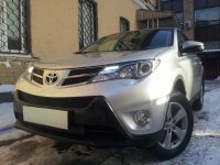 Защита радиатора Toyota Rav 4 (Стандарт) 2013- black низ (Фото 1)