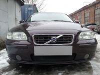 Защита радиатора Vovlo S60 I 2007-2009г.в. рестайлинг black (Фото 1)