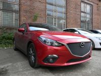 Защита радиатора Mazda 3 2014- black низ PREMIUM (Фото 2)