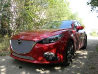 Защита радиатора Mazda 3 2014- chrome верх PREMIUM (Фото 1)