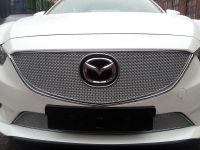 Защита радиатора Mazda 6 2013- chrome верх PREMIUM (Фото 2)