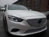 Защита радиатора Mazda 6 2013- chrome низ PREMIUM (Фото 1)