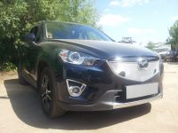 Защита радиатора Mazda CX5 2012- chrome низ PREMIUM (Фото 1)