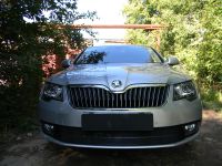 Защита радиатора Skoda Superb 2014- black PREMIUM (Фото 2)