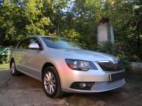 Защита радиатора Skoda Superb 2014- chrome PREMIUM (Фото 2)